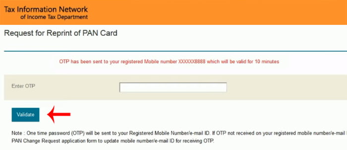 Reprint Pan Card Online nsdl in Marathi Step (3)