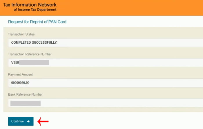 Reprint Pan Card Online nsdl in Marathi Step (7)