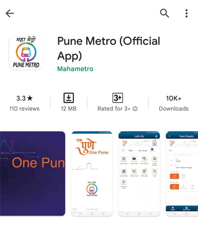 How can I book a Pune Metro ticket online Step 1