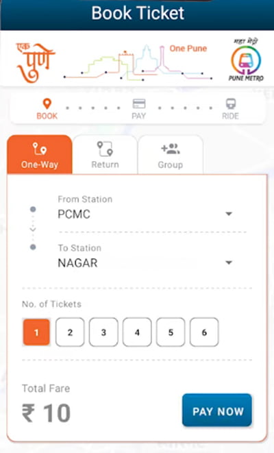 How can I book a Pune Metro ticket online Step 8