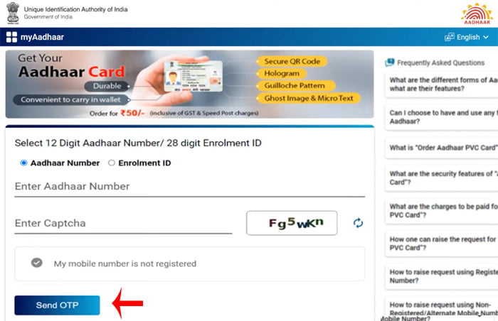 how to order aadhaar pvc card online step (2)