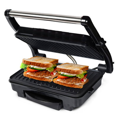 iBELL SM501 Sandwich Maker, 1500 Watt, Panini Maker Grill With Floating Hinges, Silver