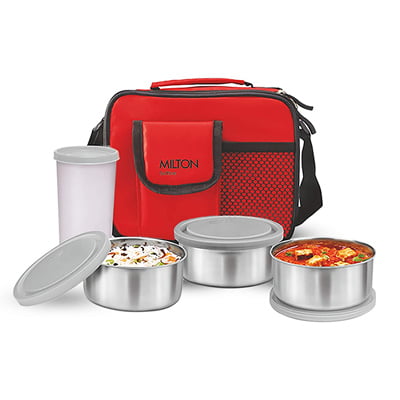 milton stainless steel combi lunch box