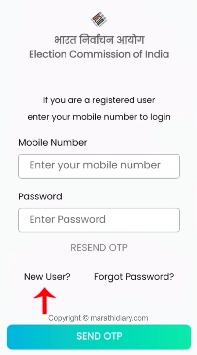 Apply New Voter ID Card on Voter Helpline App Step 2