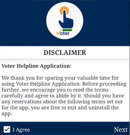 Apply New Voter ID Card on Voter Helpline App Step 2