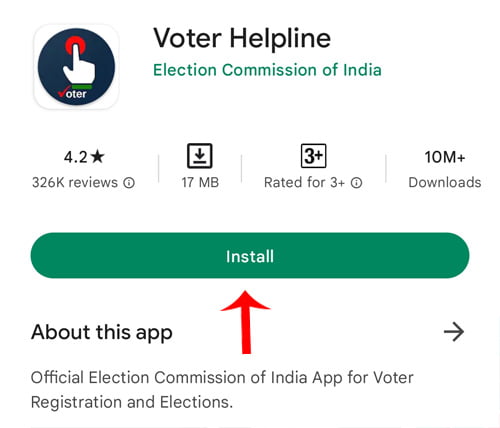 Link Voter ID with Aadhaar Card Step 1