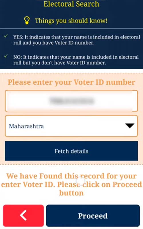 Link Voter ID with Aadhaar Card Step 9