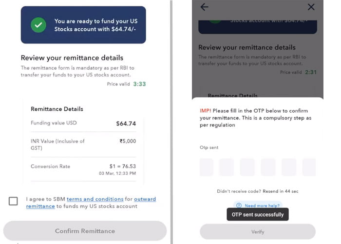 How to Add Money in IndMoney for US Stocks Step 5