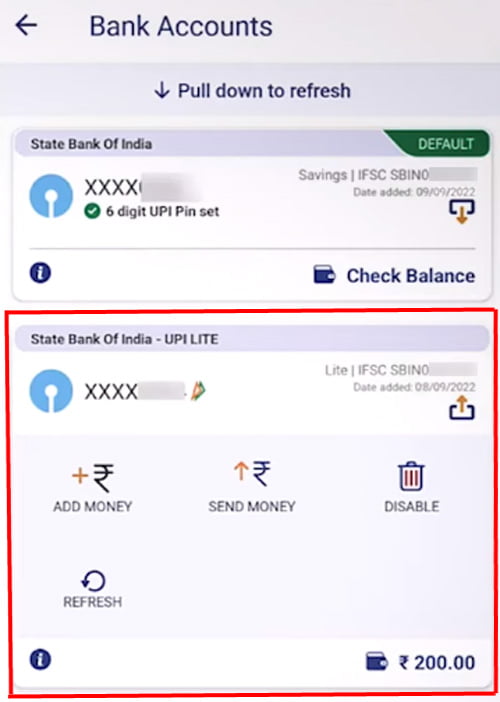 How to Identify UPI Lite Account in BHIM App