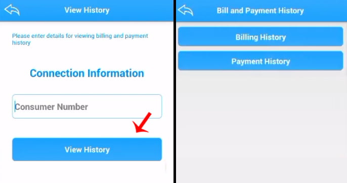 How to check Mahavitaran Electricity Bill History Step 2