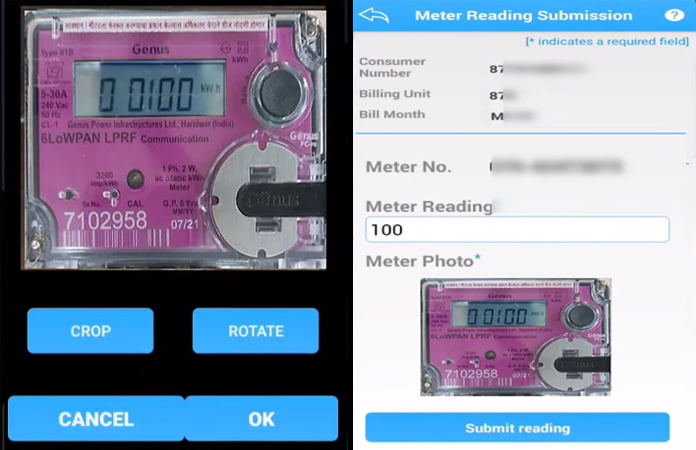 How to send Meter reading on Mahavitaran App Step 8