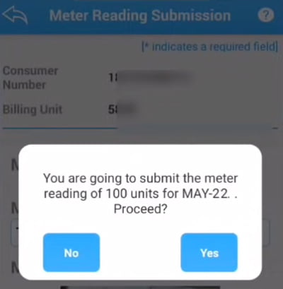 How to send Meter reading on Mahavitaran App Step 9