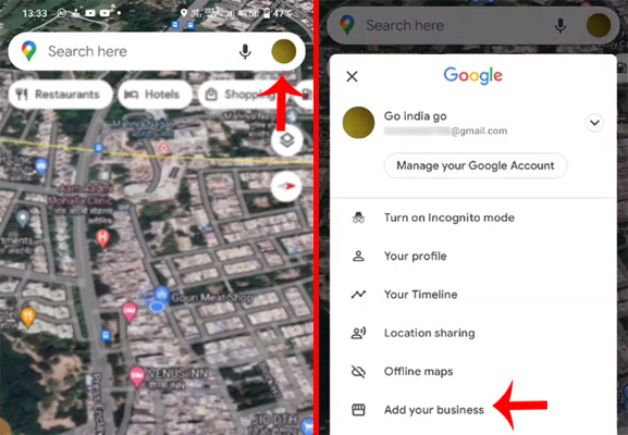 Google Map var Business Add Kasa Karaycha Step 2