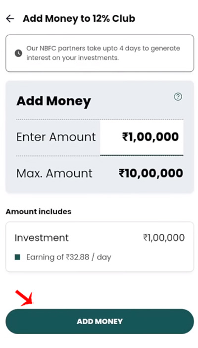 How to invest in 12% Club App Step 3