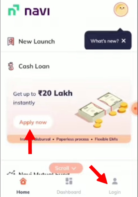 How to apply for Navi loan Step 1