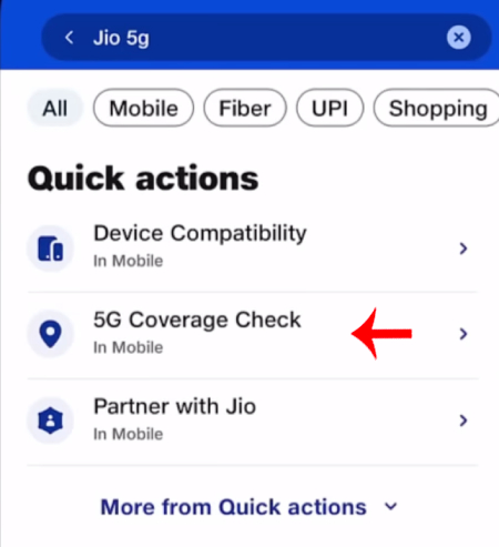 Check JIO True 5G Network Service in my Area Step 1