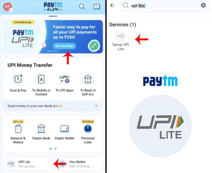 Paytm UPI LITE Wallet Activate Kase karayche Step 2