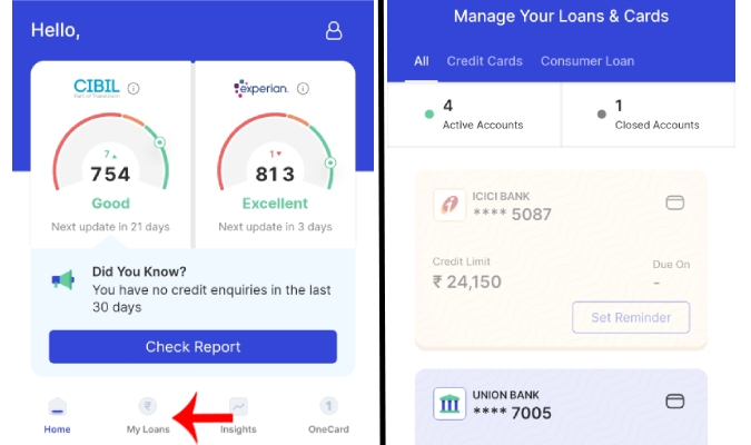 One Score App Varun Credit Score Check Kasa Karaycha Step 5