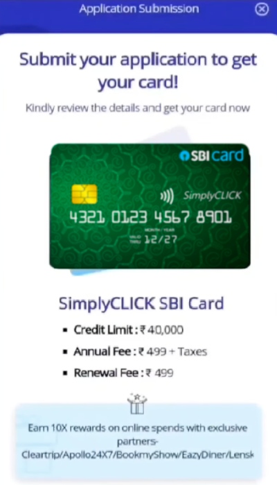 Apply SBI Credit Card Online Step 19