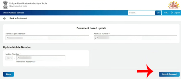 Aadhaar Card La Mobile Number Link Kasa Karaycha Step 9