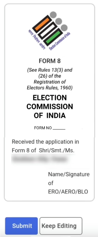 PVC Voter ID Card Online Order Kase Karayche Step 10