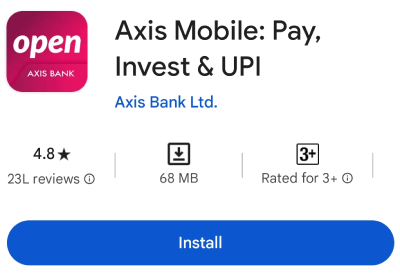 Axis Mobile Banking Bank Statement Download Step 1