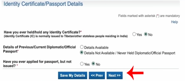 Passport Online Apply Kasa Karaycha Step 11