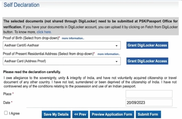 Passport Online Apply Kasa Karaycha Step 14