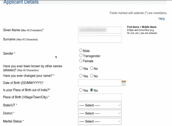 Passport Online Apply Kasa Karaycha Step 6