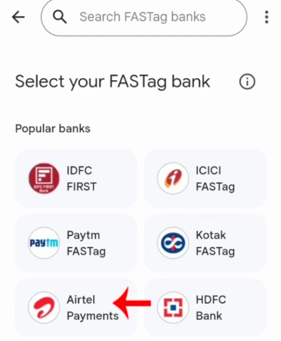 Gpay Varun FASTag Balance Check Step 4