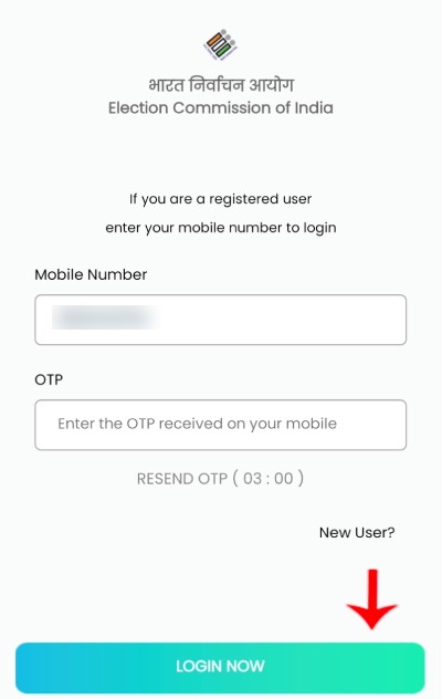 New Voter Card Download Step 5